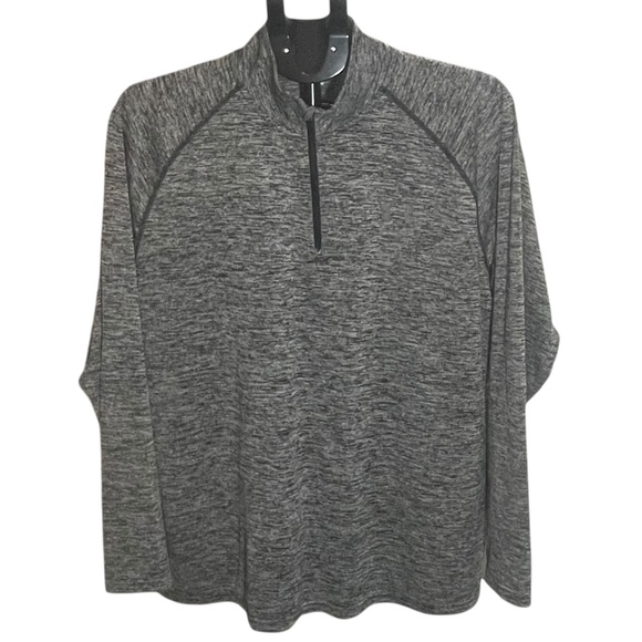 Under Armour HeatGear 1/4 Zip Pullover Shirt Heather Gray Loose Mens Large - Picture 1 of 9